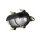 Wandlampe außen Messing Glas 21 cm breit IP64 Schwarz
