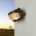 Wandlampe außen Echt-Messing Glas 21 cm breit IP64 E27
