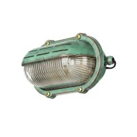 Wandlampe außen Messing massiv Glas B: 21 cm IP64 E27