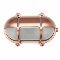 Außenlampe Wand Glas Echt-Messing E27 IP64 B: 21 cm