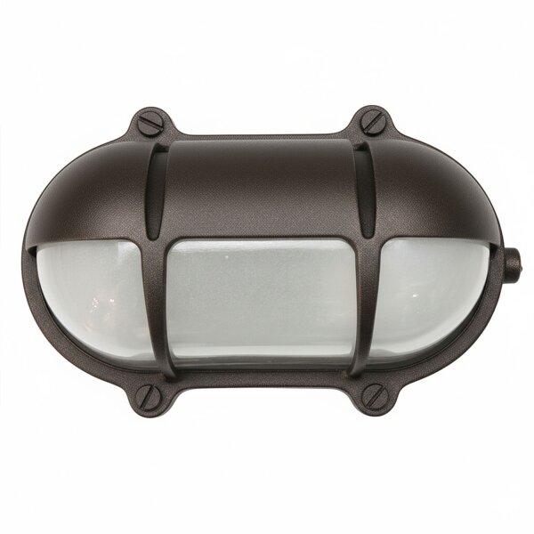 Kellerlampe Messing Glas E27 IP64 B: 21 cm Maritim
