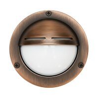 Au&szlig;enwandlampe Messing Glas D: 14 cm IP64 G9 rund...