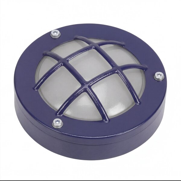 Kellerleuchte Echt-Messing Glas G9 IP64 D: 14 cm rund