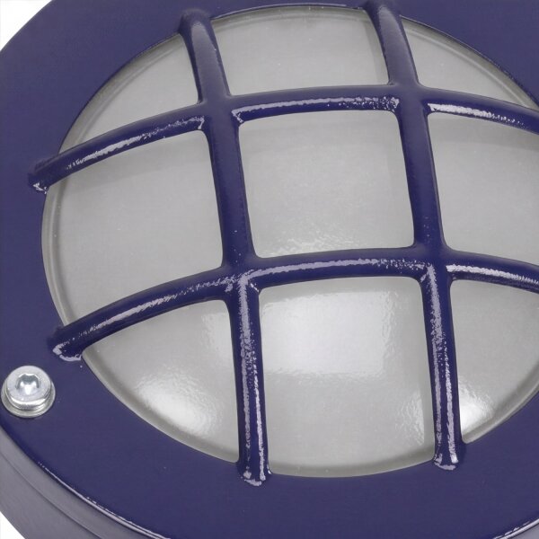 Kellerleuchte Echt-Messing Glas G9 IP64 D: 14 cm rund