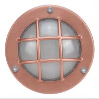 Außenlampe Wand Messing Glas D: 14 cm IP64 in...