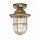 Deckenlampe außen Glas Messing massiv E27 IP54 rund