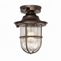 Außenleuchte Echt-Messing Glas E27 IP54 rund D: 16 cm