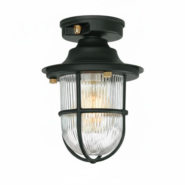 Außenlampe Glas Messing massiv E27 IP54 D: 16 cm Grün
