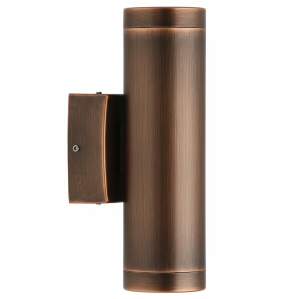Außenwandleuchte Echt-Messing GU10 IP64 H: 21 cm Modern
