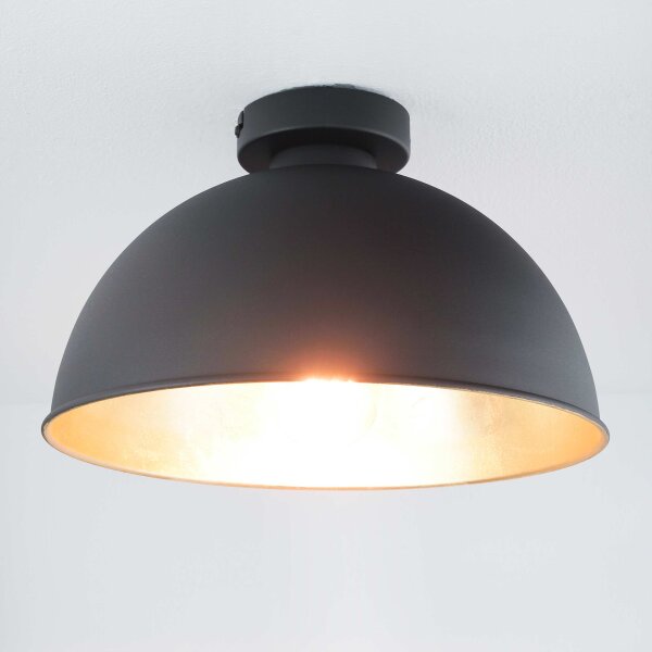 Moderne runde Deckenlampe Schwarz