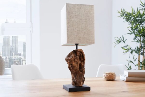Tischleuchte Design 45cm Tischlampe Treibholz