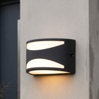 Wandlampe außen IP44 Schwarz Weiß dekorativ...