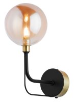 Moderne Wandlampe Glas Kugel f&uuml;r G9 blendarm