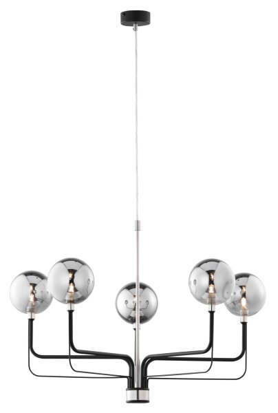Kronleuchter Metall Glas inkl. LED G9 5-flammig