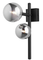 Wandlampe Glas Kugeln H:36cm f&uuml;r G9 wohnlich