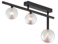 Metall Deckenlampe Glas in Bernstein f&uuml;r G9