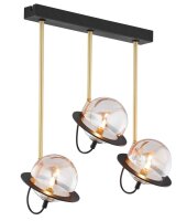 Verstellbare H&auml;ngelampe Metall Glas f&uuml;r G9