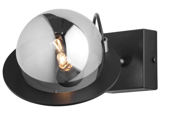 Metall Wandspot Glas Kugel für G9 stilvoll