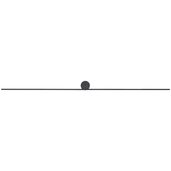 LED Wandlampe Schwarz 120 cm lang 3000 K warmweiß