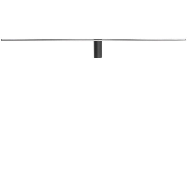 LED Wandlampe Schwarz 120 cm lang 3000 K warmweiß