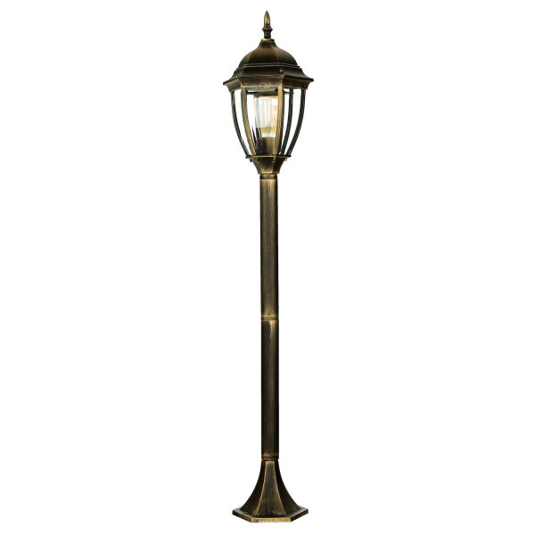 Außenstehlampe in edlem antik-gold