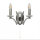 Wandlampe mit Schalter Chrom 2-flammig E14 B: 32,5 cm