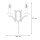 Wandlampe mit Schalter Chrom 2-flammig E14 B: 32,5 cm
