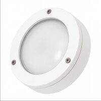 Kellerleuchte Messing Glas G9 IP64 rund Ø 14 cm klein