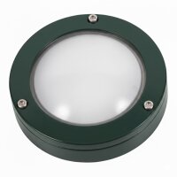 Kellerlampe Echt-Messing Glas G9 IP64 rund D: 14 cm