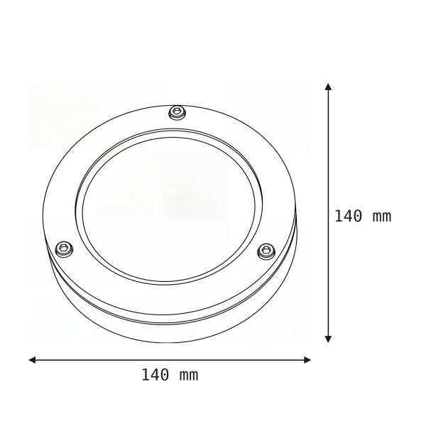 Außenwandleuchte Glas Messing G9 IP64 rund D: 14 cm