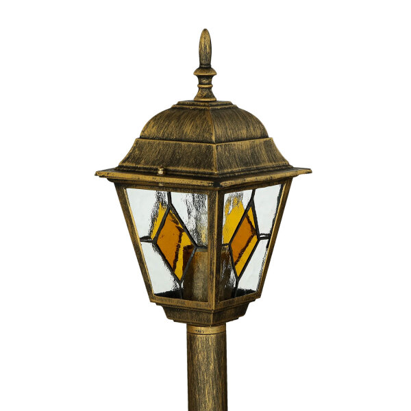 Antik-goldene Außenlampe im Tiffany-Stil