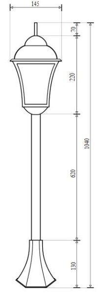 Außenlampe in Antik-Gold