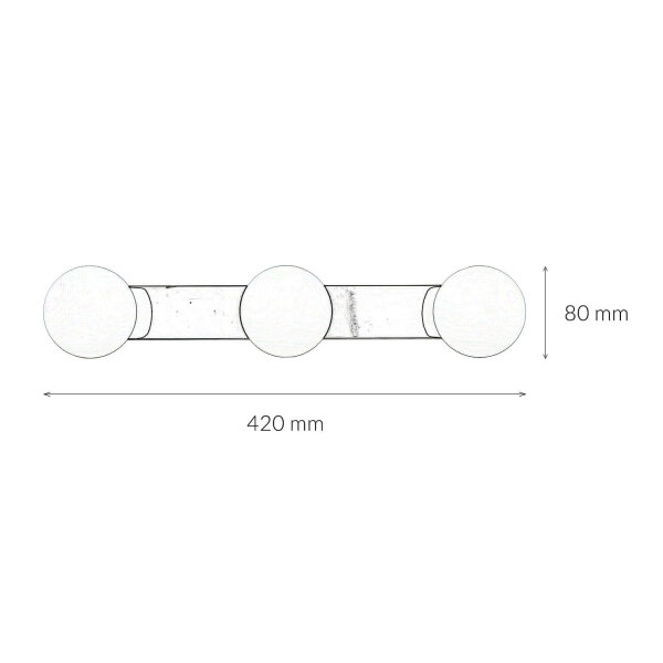 Wandleuchte BRAZOS in Chrom 3-flmg