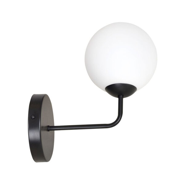 Wandlampe innen Schwarz Weiß Glas Modern E14