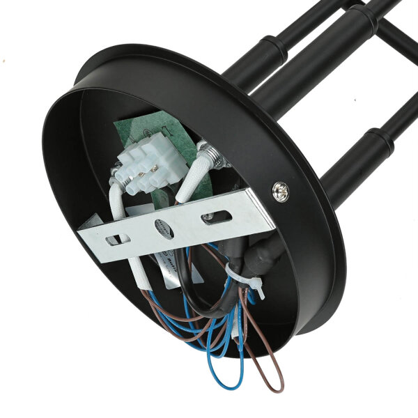 Deckenlampe Schwarz Weiß 6x E14 Modern Metall Glas