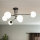 Deckenlampe Schwarz Weiß 6x E14 Modern Metall Glas