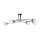 Deckenlampe Schwarz Weiß 6x E14 Modern Metall Glas
