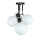Deckenlampe Schwarz Weiß 6x E14 Modern Metall Glas