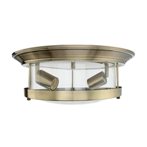 Deckenleuchte Bad IP44 E27 Ø 40 cm rund Glas Metall