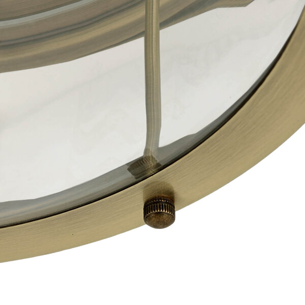 Deckenleuchte Bad IP44 E27 Ø 40 cm rund Glas Metall