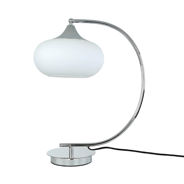 Gebogene Tischleuchte Bauhaus rund 45cm