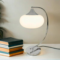Gebogene Tischleuchte Bauhaus rund 45cm