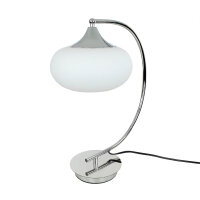 Gebogene Tischleuchte Bauhaus rund 45cm
