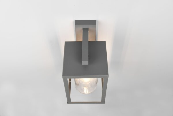 Outdoor Wandlampe Bewegungsmelder Metall Glas IP44 E27