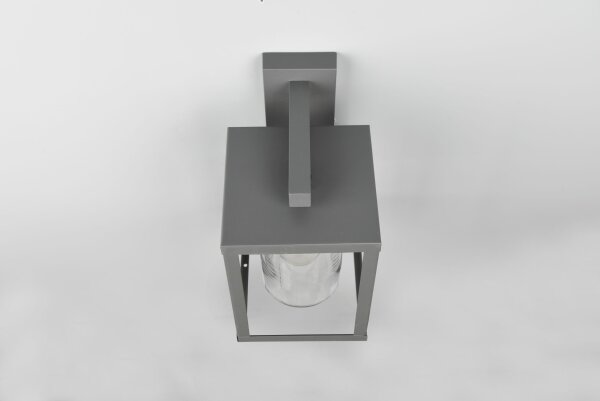 Outdoor Wandlampe Bewegungsmelder Metall Glas IP44 E27
