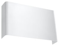Wandlampe Wei&szlig; Metall eckig Modern flach SPURIA
