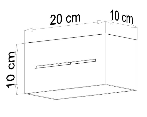 Graue Deckenleuchte eckig Modern Aluminium 2x G9 Flur
