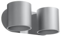 Graue Wandleuchte Aluminium Modern Up Down 2x G9