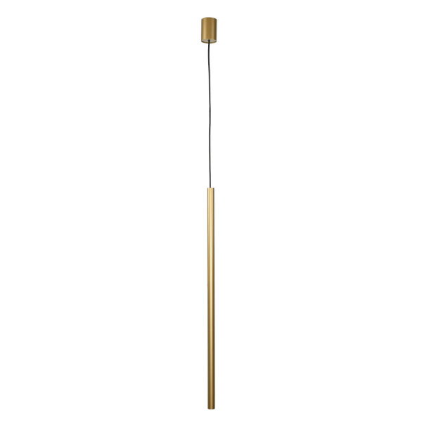 Hängeleuchte Metall Ø 2,5 cm in Gold matt schmal G9 Modern