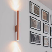 Wandlampe Kupfer 2-flammig Up Down G9 Metall indirekt